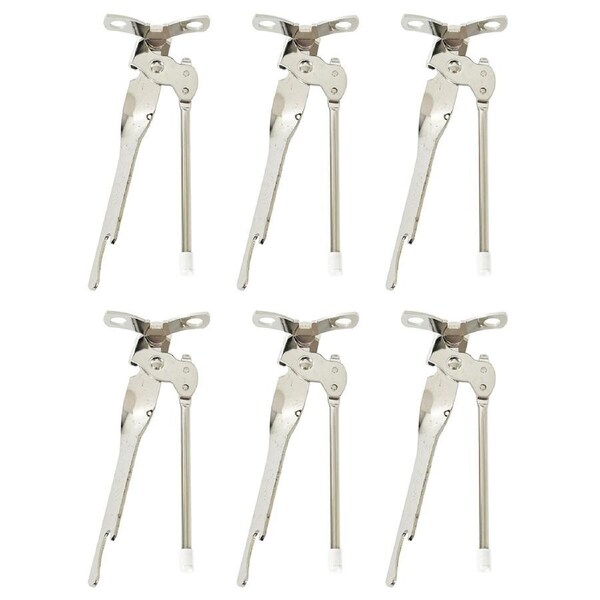 Propert Stainless Steel Twist Type Can & Bottle Opener - Pack of 6