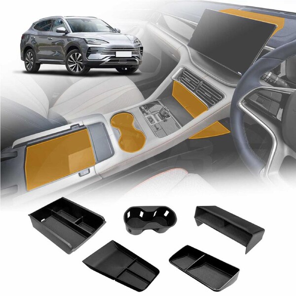 Centre Console Organizer Tray for BYD SEALION 6 SEALION6 2024-Onwards Armrest Storage Box Cup Holder Car Interior Accessories