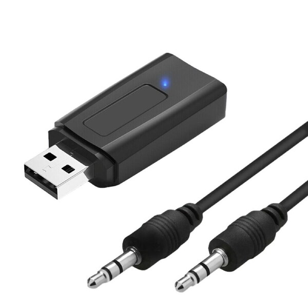 USB Bluetooth 5.0 Transmitter Receiver Stereo Audio Adapter AUX 3.5mm CAR