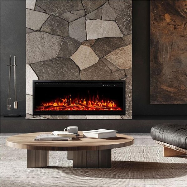 Harmony 1500W 39 inch Recessed / Wall Mounted Electric Fireplace