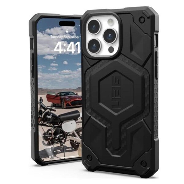 Urban Armor Gear Monarch Pro Case (Suits iPhone 16 Pro) - Carbon Fiber