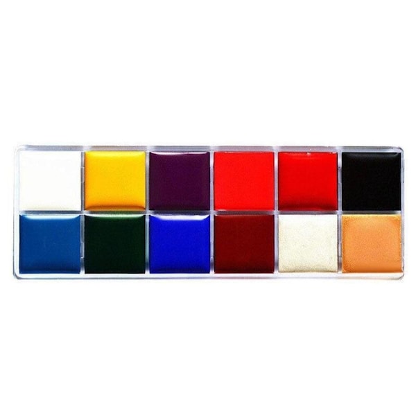 12 Colours Face Body Paint Oil Painting Art Make Up Set Halloween Party