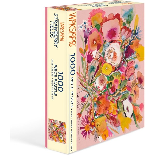 1000pc WerkShoppe 49x67.6cm Strawberry Fields Jigsaw Puzzle w/ Inserts 13y+