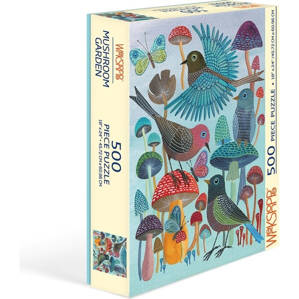 500pc WerkShoppe 45.7x61cm Mushroom Garden Jigsaw Puzzle w/ Inserts 13y+