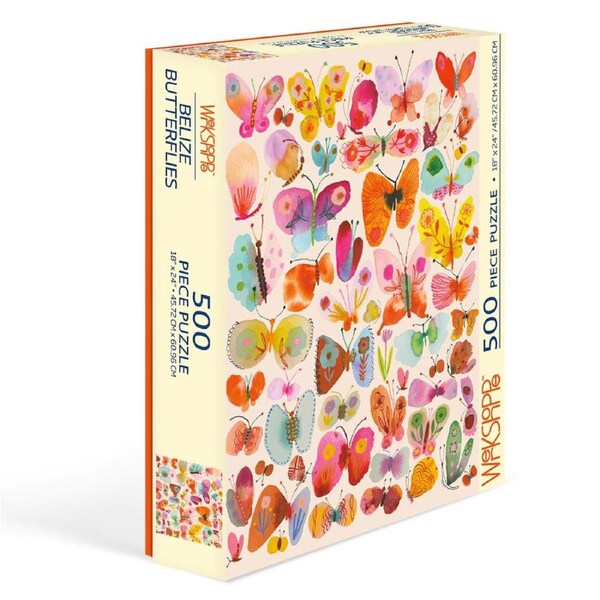 500pc WerkShoppe 45.7x61cm Belize Butterflies Jigsaw Puzzle w/Inserts 13y+