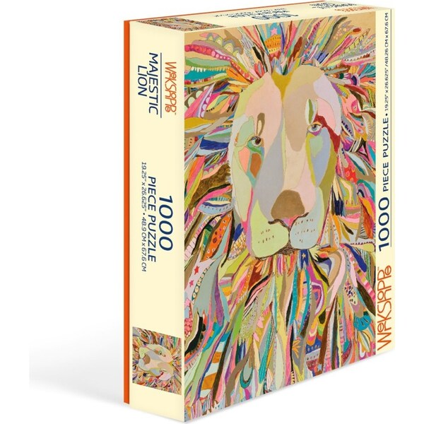 1000pc WerkShoppe 49x67.6cm Majestic Lion Kids Jigsaw Puzzle w/ Inserts 13y+