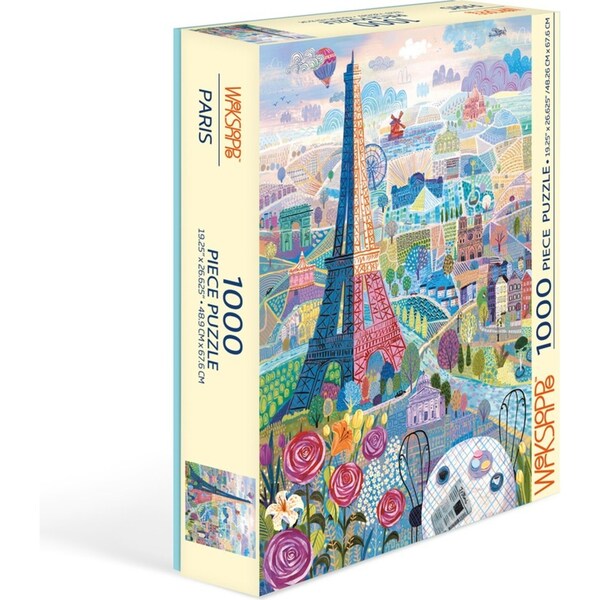 1000pc WerkShoppe 49x67.6cm Paris Children Jigsaw Puzzle w/ Inserts 13y+
