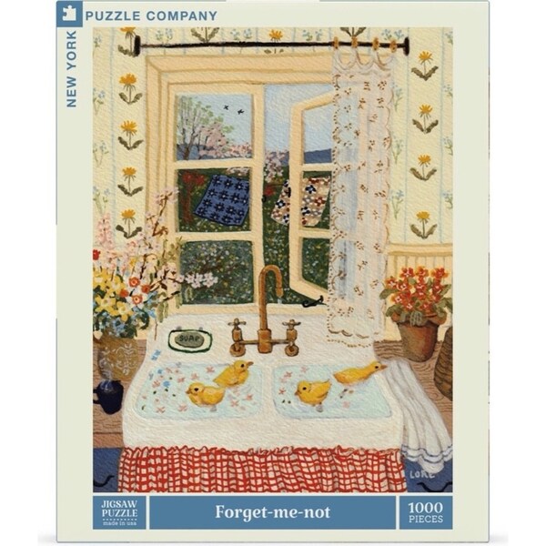 1000pc New York Puzzle Co Lor?? Pemberton 67.5cm Forget-Me Not Spring 10+