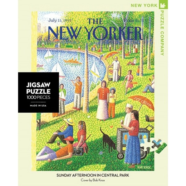 1000pc New York Puzzle Co Puzzle 48x66cm Sunday Afternoon In Central Park 7+