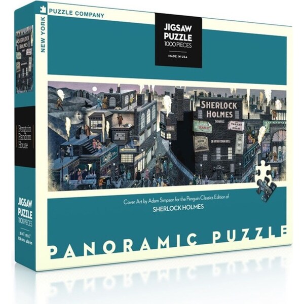 1000pc New York Puzzle Company Panoramic Puzzle 99cm Sherlock Holmes 13+