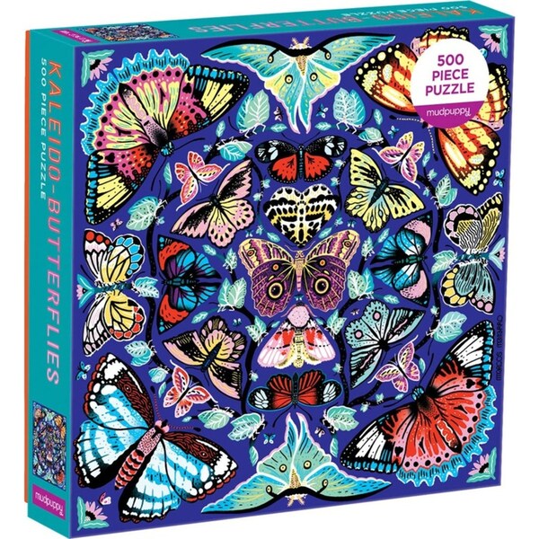 500pc Mudpuppy Kids Jigsaw Puzzle Game Toy 51x51cm Kaleido Butterflies 8+