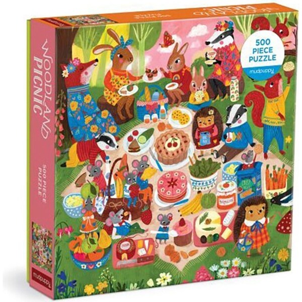 500pc Mudpuppy Kids/Children Jigsaw Puzzle Toy 51x51cm Woodland Picnic 8+