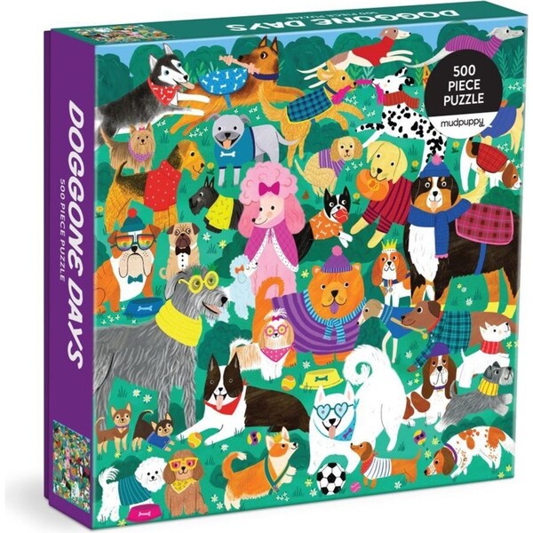 500pc Mudpuppy Kids/Children Jigsaw Puzzle Game Toy 51x51cm Doggone Days 8+