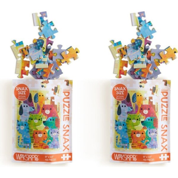 2x 48pc WerkShoppe Snax Jigsaw Puzzle 8x10in Tats/Dods Kids/Children Game 5y+
