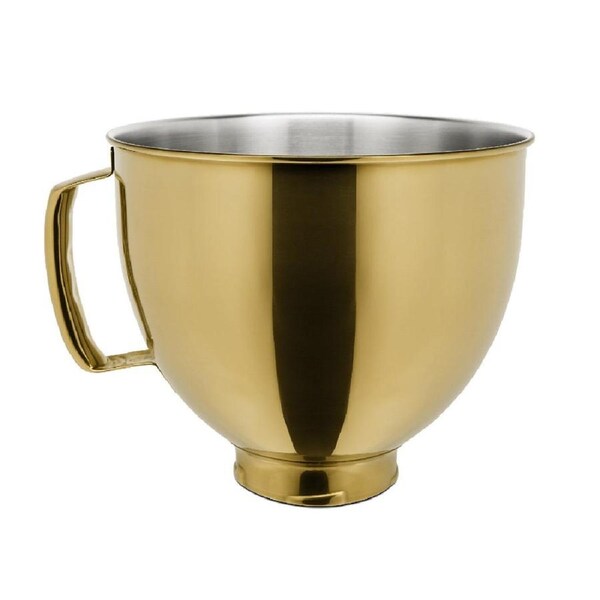 KitchenAid 4.8L Radiant Gold Stainless Steel Bowl Gold 5KSM5SSBRG