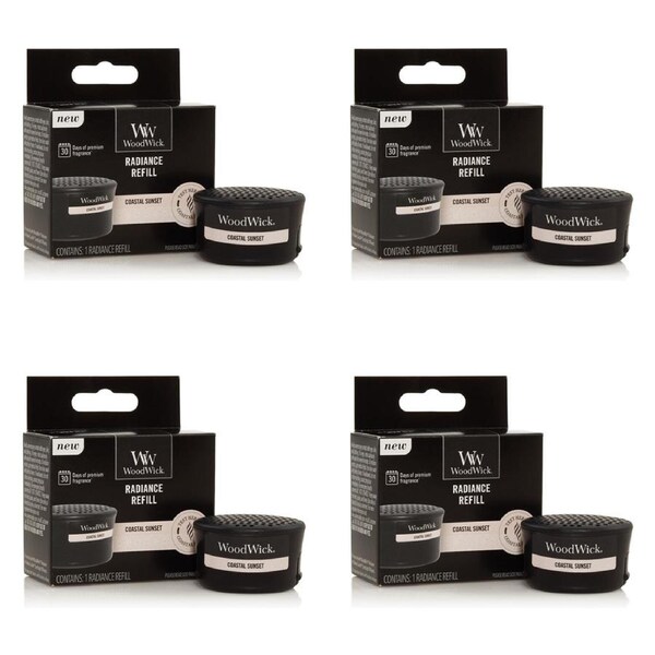 4x WoodWick Coastal Sunset 1.28oz Radiance Diffuser Refill Home Fragrance/Aroma