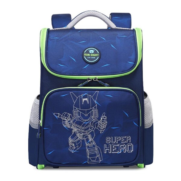 Robotic Superhero Kids Backpack for School and Play - Navy Blue