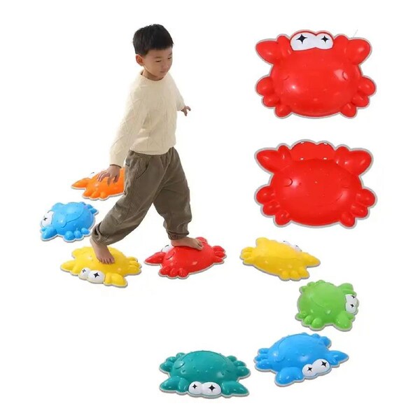 Multi-Colour Anti-Slip Crab Stepping Stones for Kids Play