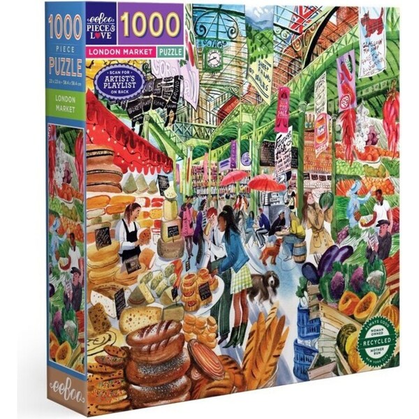 1000pc eeBoo Jigsaw Puzzle 58.4cm Educational Play Game London Market 14+