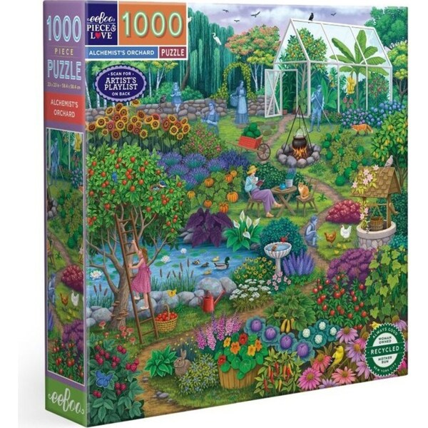 1000pc eeBoo Jigsaw Puzzle Alchemist Orchard 58.4x58.4cm Learning Game 14+
