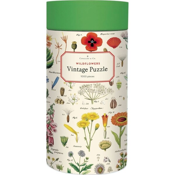 1000pc Cavallini Jigsaw Puzzle Wildflowers 55x70cm Educational Game