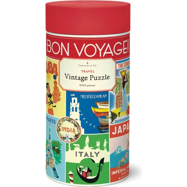 1000pc Cavallini Jigsaw Puzzle Vintage Travel 55x70cm Educational Game