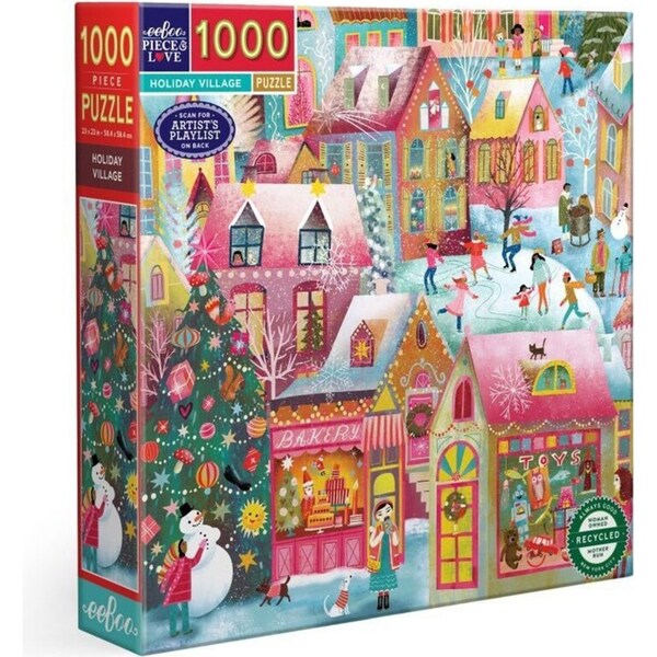 1000pc eeBoo Jigsaw Puzzle 58.4cm Educational Play Game Holiday Village 14+