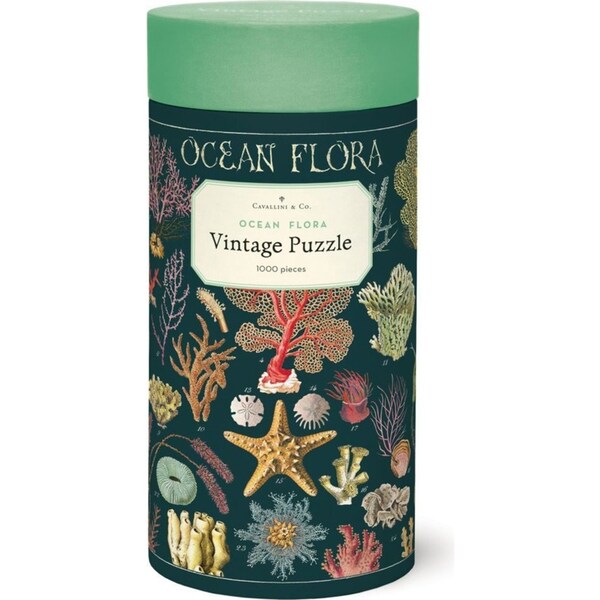 1000pc Cavallini Ocean Flora Adult Family Party Tabletop Jigsaw Puzzle