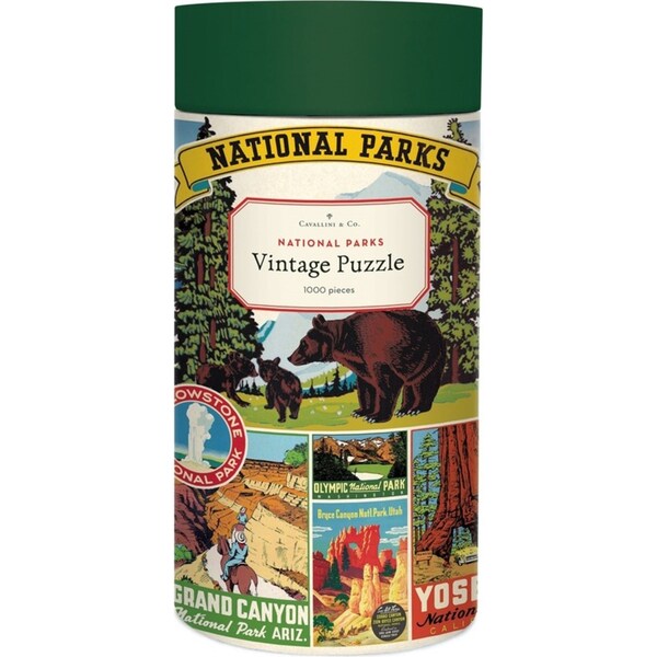 1000pc Cavallini Jigsaw Puzzle National Parks 55x70cm Educational Game