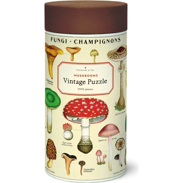 1000pc Cavallini Vintage Jigsaw Puzzle Mushrooms 55x70cm Learning Game