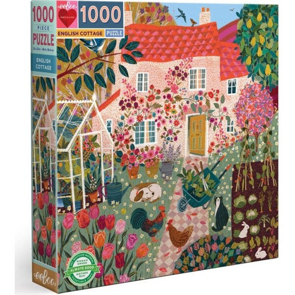1000pc eeBoo Jigsaw Puzzle 58.4cm Educational Fun Game English Cottage 14+