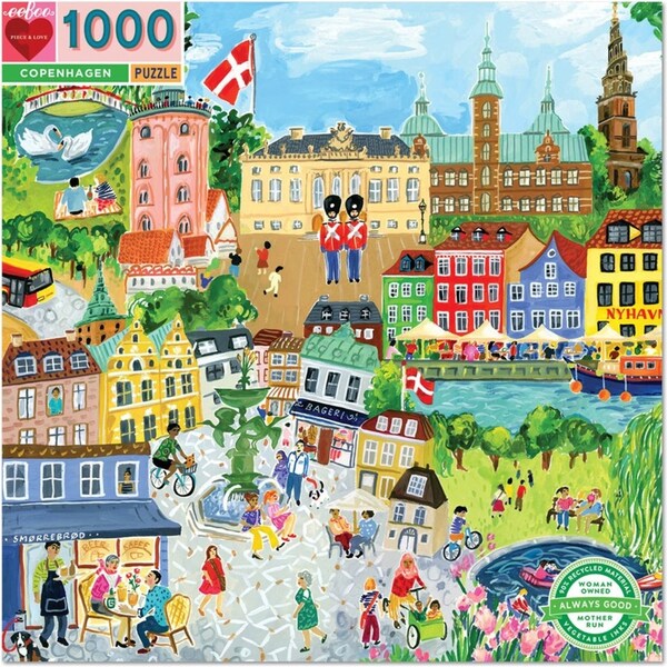 1000pc eeBoo Jigsaw Puzzle 58.4cm Educational Fun Play Game Copenhagen 14+
