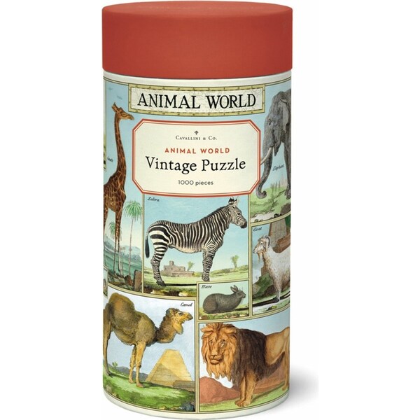 1000pc Cavallini Jigsaw Puzzle Animal World 55x70cm Educational Game