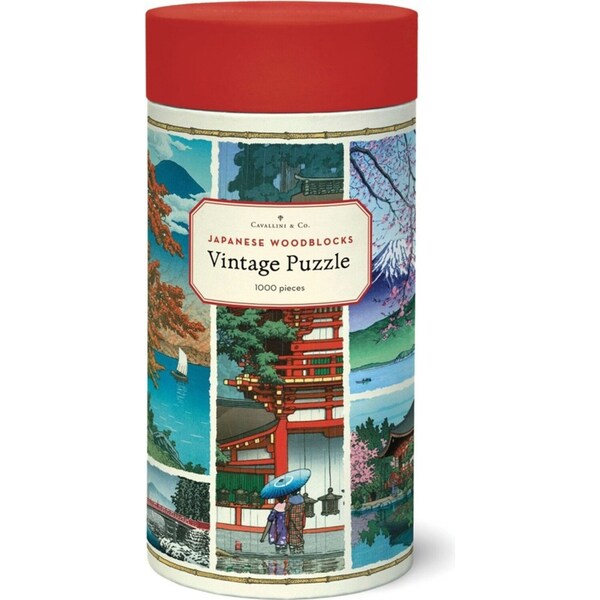 1000pc Cavallini Jigsaw Puzzle Japanese Woodblocks 55x70cm Learning Game