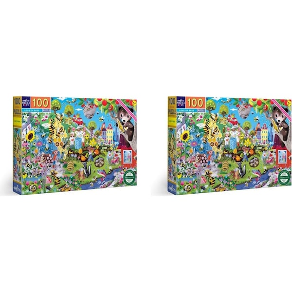 2x 100pc eeBoo Jigsaw Puzzle Love of Bees 45x68cm Kids Educational Game 5y+