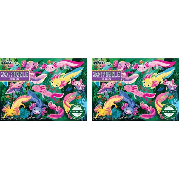2x 20pc eeBoo Jigsaw Puzzle 28x38cm Fun Axolotl Fun Play Educational Game 3+
