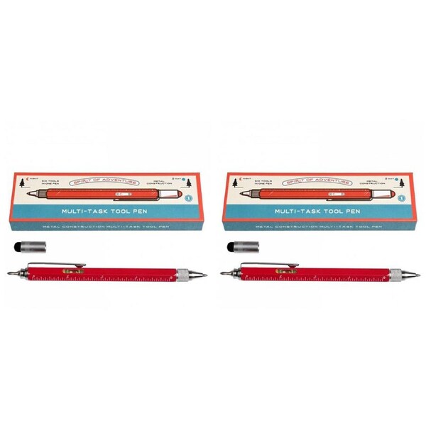 2x Rex London Multi-Task Survival/Camping Tool Spirit of Adventure 15.5 cm Red