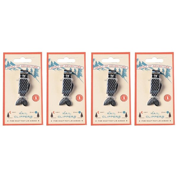 4x Rex London Fish Shaped Nail Clippers/Trimmers Grooming Manicure Care Kit