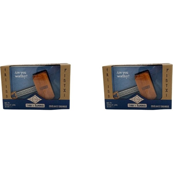 2x Project Genius Thor’s Hammer Interactive Problem Solving Puzzle Toy Set 14+