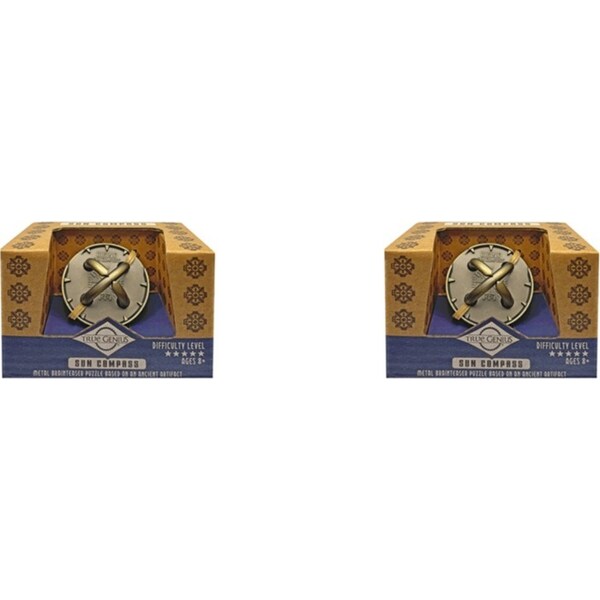 2x Project Genius Plastic Viking Sun Compass Brain Teaser Kids Puzzle 14cm 8y+