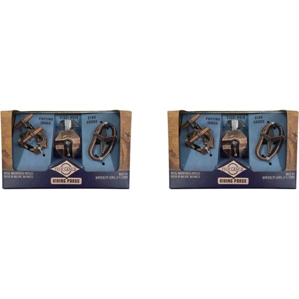 2x Project Genius Plastic Viking Forge Brain Teaser Kids/Child Puzzle 14cm 8y+