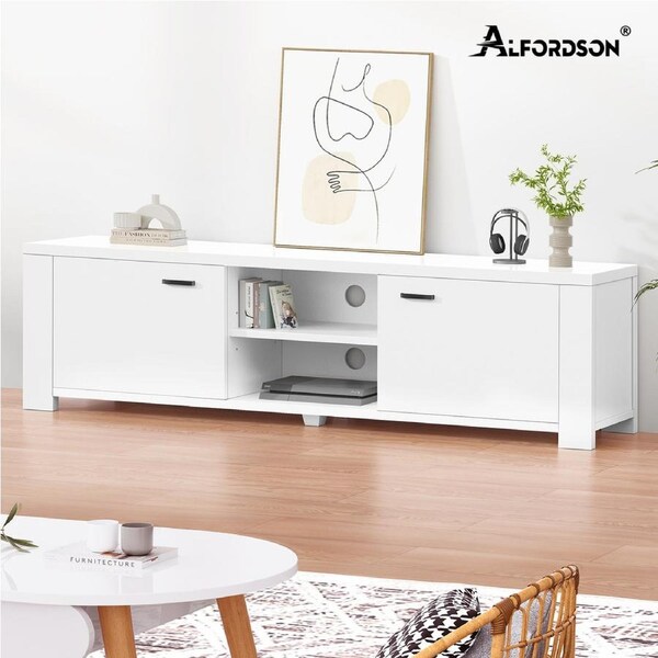 ALFORDSON TV Cabinet 160cm Entertainment Unit White
