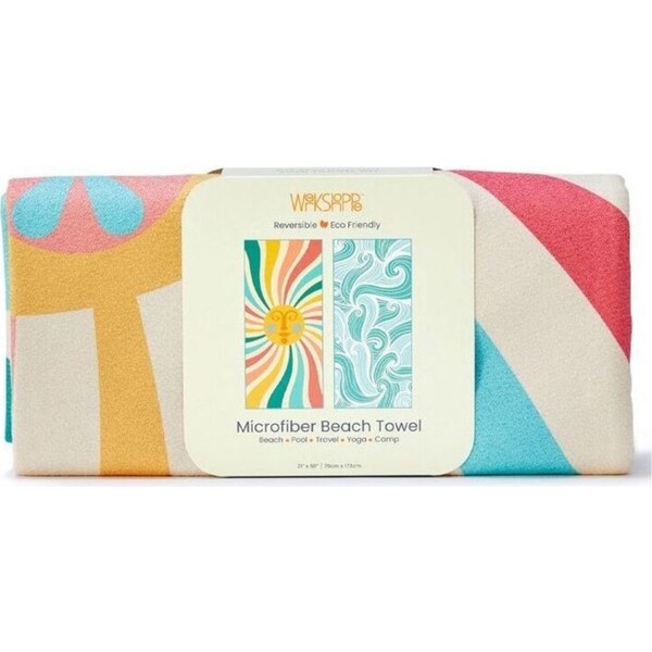 WerkShoppe Reversible Microfiber Beach Towel Quick Dry 173cm Large Sun & Sea