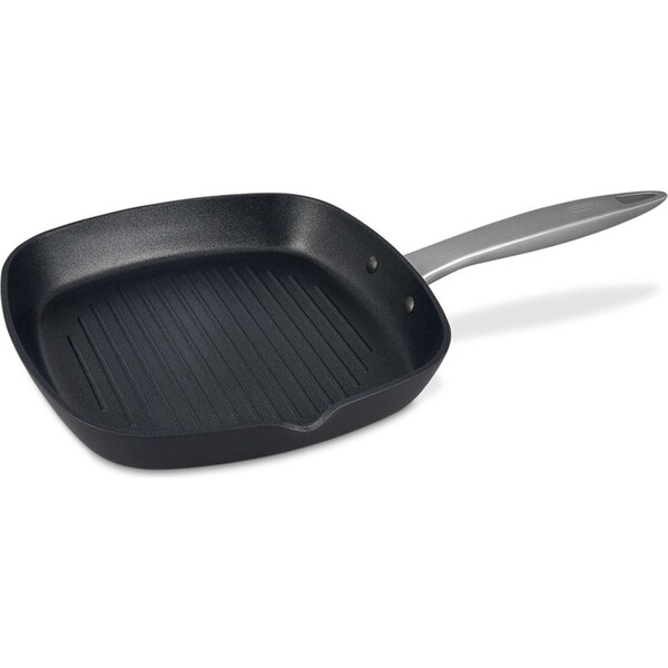 Zyliss Ultimate Pro Aluminium Grill Pan Non-Stick Cookware Square 26cm Black