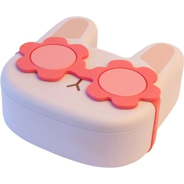 Cuisena Plastic Bunny Lunch Box Container Food Snacks Storage 21x18cm Pink