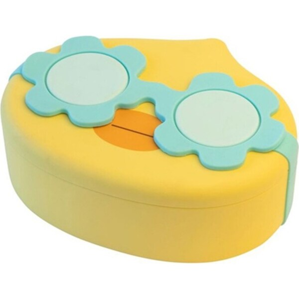 Cuisena Plastic Ducky Lunch Box Container Snack Food Storage 16x13cm Yellow