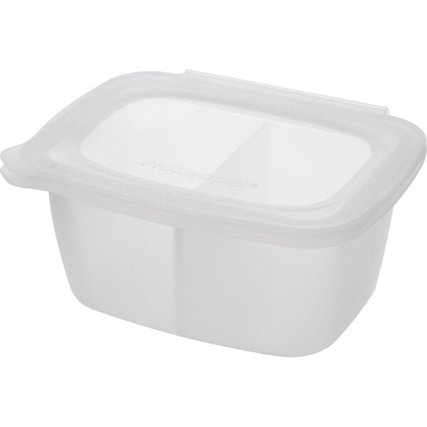 Progressive Softbox Silicone 4-Cup/940ml Divided Container Rectangle Clear