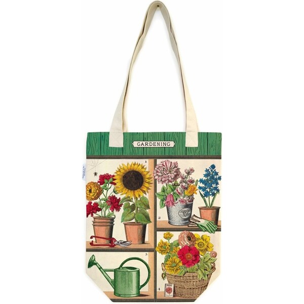 Cavallini Cotton Tote Bag Travel/Shopping Carry Handbag 33x40cm Gardening