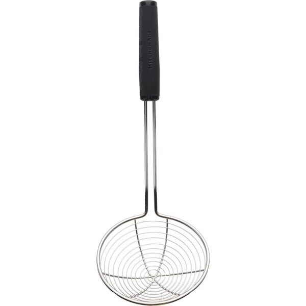 KitchenAid Soft Touch Stainless Steel Wire Strainer Bowl w/Handle 13cm Black