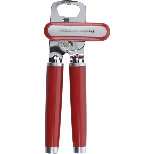 KitchenAid Stainless Steel Can Opener Bottle Cap Remover 21x9cm Empire Red